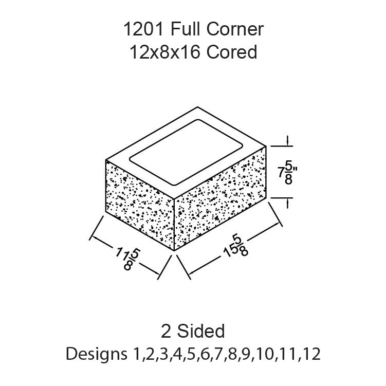 #1201 - Full Corner Cored