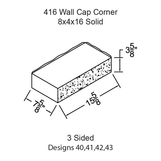 #416 - Wall Cap Corner Solid