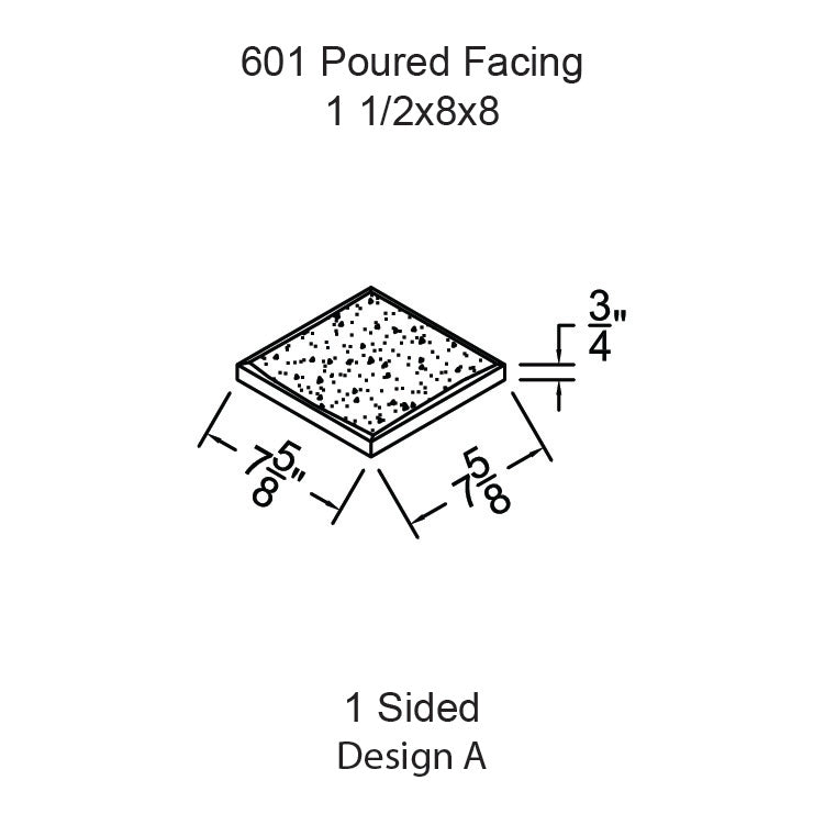Rusticated Face Design A – Classic Rock Face Block