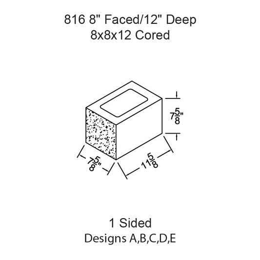 #816 - Faced 12" Deep