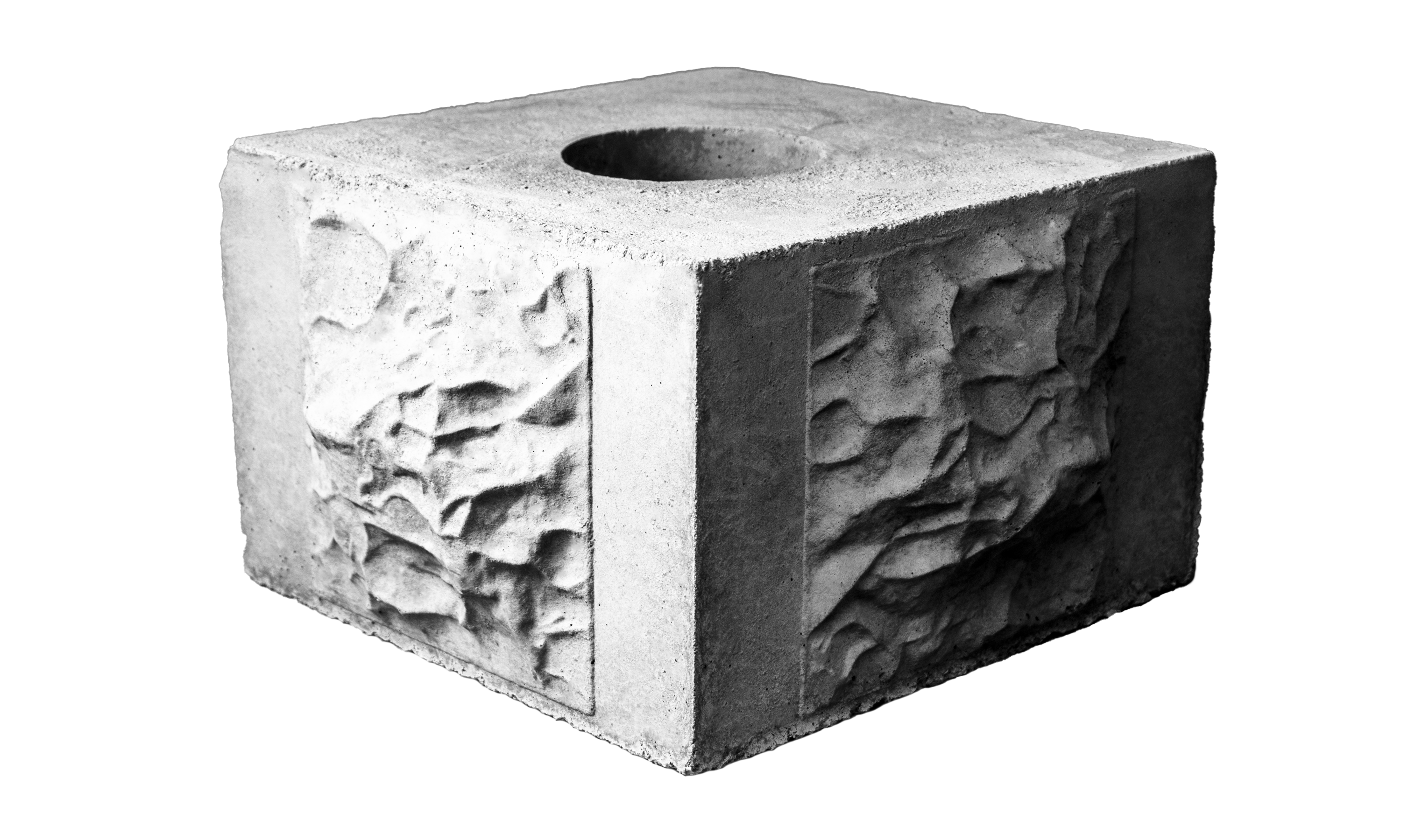 Rusticated Face #5501 Column Cored – Classic Rock Face Block